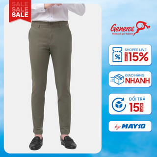 Quần dài nam kaki GENEROS #4 020122449MF co giãn nhẹ nhiều màu có túi rộng form ôm vừa thoải mái