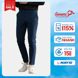 Quần dài nam kaki GENEROS #2 020122449MF co giãn nhẹ nhiều màu có túi rộng form ôm vừa thoải mái