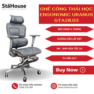 Ghế công thái học ergonomic sta-one ktm-08 - gt26 - gta28 - gta34 - b31- d78w chính hãng thiết kế công thái học
