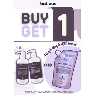Bộ dầu gội và dầu xả Batious chăm sóc tóc mềm mượt