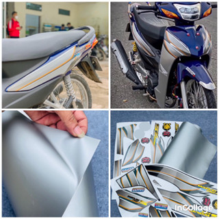 Combo Tem Rời Wave S Ghép Crom Kèm Decan Bạc Dán Yếm Wave 50/100/110 Cực Hót.