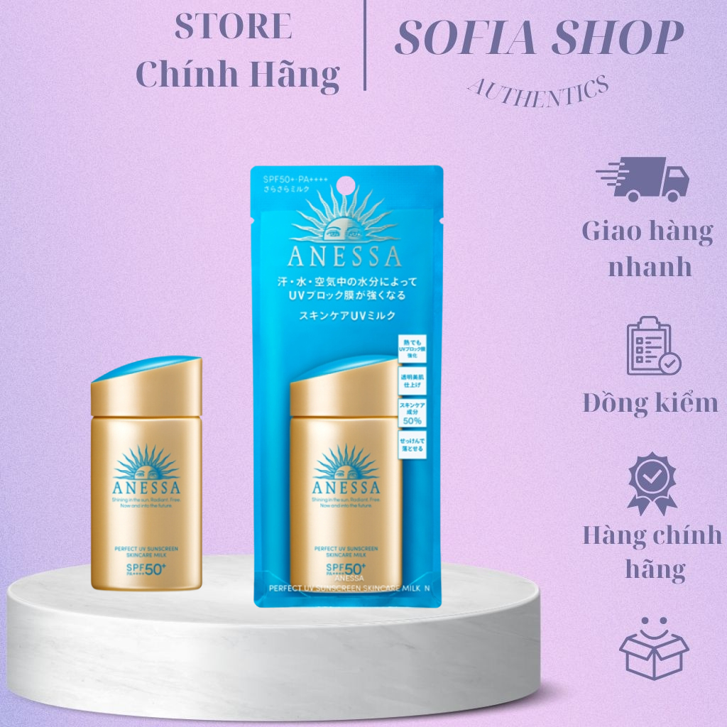 Kem chống nắng bảo vệ hoàn hảo Anessa Perfect UV Sunscreen Skincare Milk