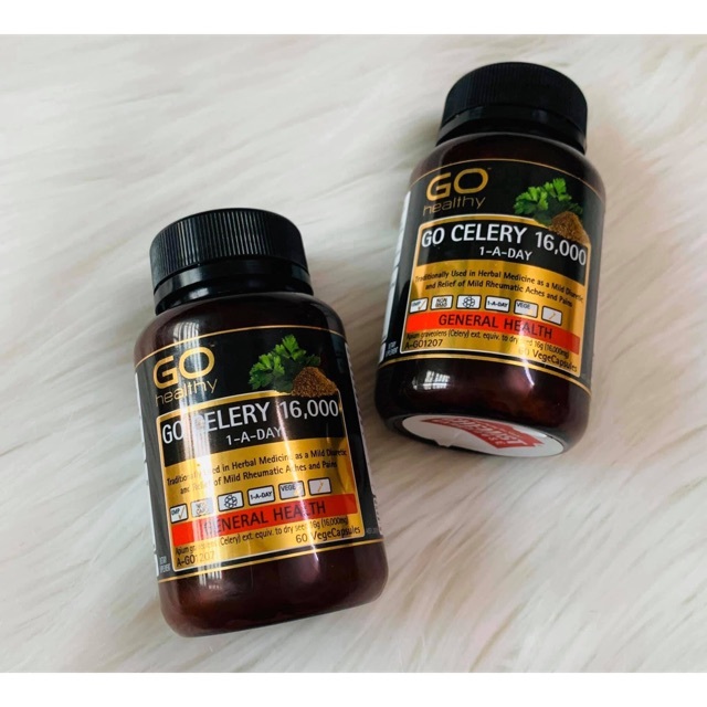 Viên uống Go healthy Celery 16000 phòng và hỗ trợ xương khướp gout giảm sưng đau do gút hộp 30 viên