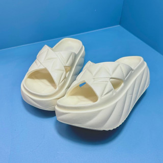 Dép quai ngang nữ 3TDEP, dép lê bánh mì nữ quai chéo X, chất liệu EVA siêu nhẹ độn đế 6cm