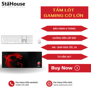 Lót chuột cỡ lớn gaming stahouse chuyên game thủ, bàn di chuột cỡ lớn pad chuột tlc103 kt 80x30cm