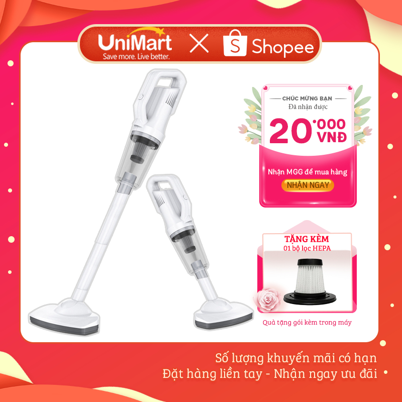 [Mua1được2] Máy Hút Bụi Cầm Tay Không Dây DAMAS D610W