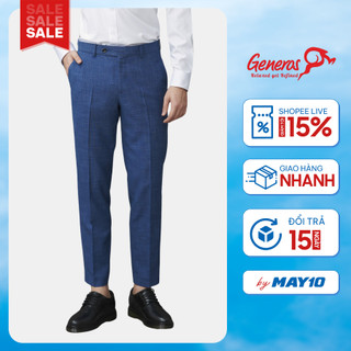 Quần âu nam GENEROS 020123148MF Xanh Xước #1 quần tây nam ôm vừa trẻ trung cao cấp ít nhăn