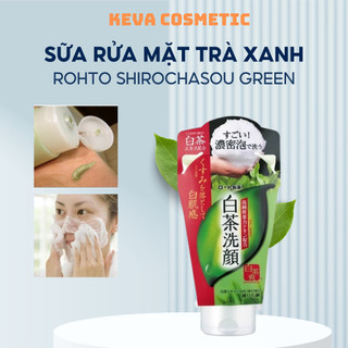 Sữa rửa mặt trà xanh Rohto Shirochasou Green Tea Foam 120g hàng Nhật - Keva Cosmetic