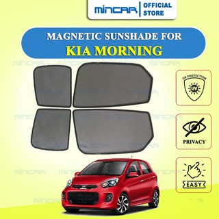 Rèm che nắng nam châm cho xe Kia Morning, bộ 4 tấm cho 4 cửa, hàng loại 1 cao cấp nhất, vừa khít kính