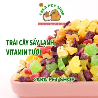 (Ngon&Rẻ) Trái cây sấy lạnh cho Hamster bổ sung Vitamin tươi dùng cho Hamster, Nhím, Chinchilla, Sóc