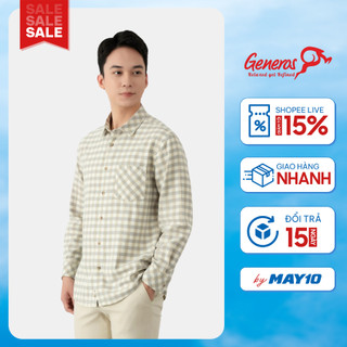 Áo sơ mi nam dài tay GENEROS 010123404MF #1 Áo sơ mi Hàn Quốc form rộng trẻ trung