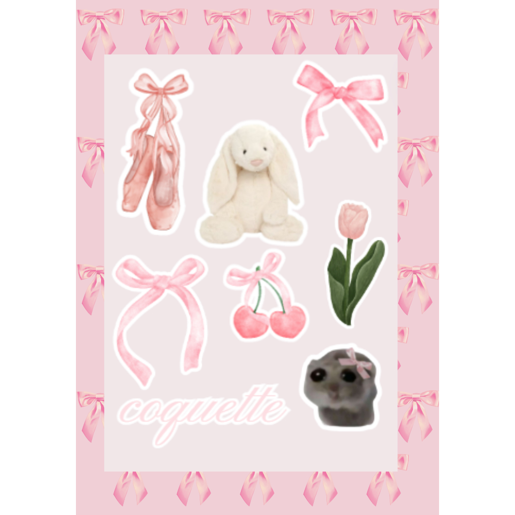 Sticker Coquette dễ thương ˚˖𓍢ִ໋🦢˚