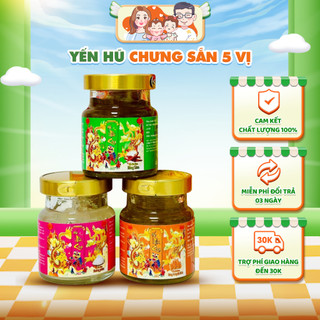  Yến Sào Chưng Sẵn 5 Hủ Yến Chưng Nha Trang 35% hũ 5 vị 