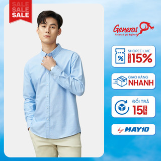 Áo sơ mi nam GENEROS #2 010123044MF chất cotton cao cấp Áo sơ mi Hàn Quốc form rộng trẻ trung