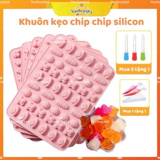 Khuôn silicon làm kẹo dẻo, kẹo chip chip, kẹo mút, kẹo socola, khuôn silicon đổ thạch rau câu, chịu nhiệt, chống dính