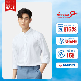 Áo sơ mi nam dài tay GENEROS AT056 áo sơ mi công sở form ôm vừa slimfit mềm mịn đứng dáng ít nhăn