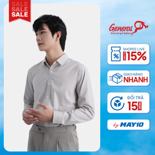 Áo sơ mi nam dài tay Slimfit GENEROS 010123435MF cotton thoáng mát Áo sơ mi công sở