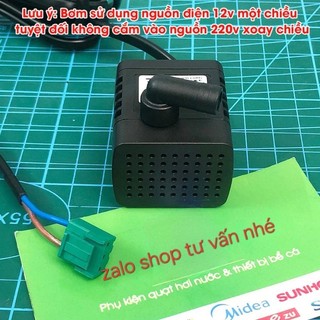 Máy bơm 12v dùng cho quạt media