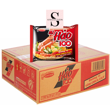 Mì Hảo 100 tôm chua cay 65g - Acecook ( 30 gói/ thùng)