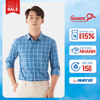 Áo sơ mi nam GENEROS AK307 010123051MF Áo sơ mi công sở dài tay form Slimfit ôm vừa