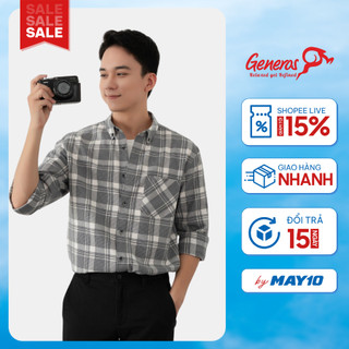 Áo sơ mi nam dài tay GENEROS 010123404MF #3 Áo sơ mi Hàn Quốc form rộng trẻ trung