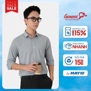 Áo sơ mi nam GENEROS 010123435MF AK499 Áo sơ mi Hàn Quốc form rộng công sở