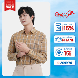 Áo sơ mi nam dài tay GENEROS AK492 010123363MF form ôm vừa slimfit mềm mịn đứng dáng ít nhăn
