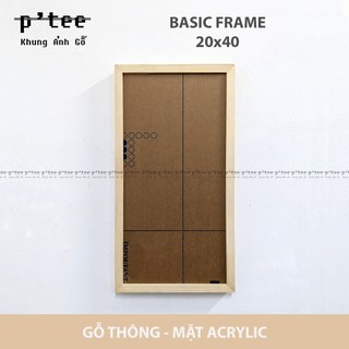 Khung ảnh 20x40 - Khung hình gỗ thông mặt kính - Khung ảnh đẹp treo tường - Picture Frames Tiệm Khung PT