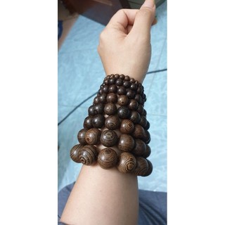 Vòng tay gỗ mun đuôi công tự nhiên 6 ly đến 20 ly