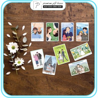 Thiệp quà tặng vuông in hình đáng yêu siêu rẻ đẹp, Mix nhiều mẫu dành cho ngày lễ Tình yêu, cặp đôi yêu nhau