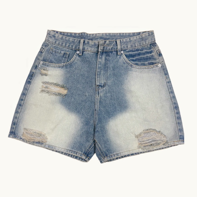 Quần Short Jean WAX XANH Form Unisex Mr.Smile 99 Shop QN033