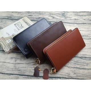 Clutch 2 ngăn kéo da trơn, Da Bò Thật, Thiết kế mạnh mẽ, nam tính, thời trang,CL124