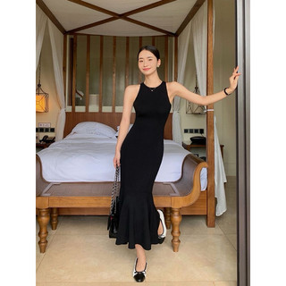 Váy thun body đuôi cá dáng dài balo