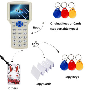 Máy sao chép thẻ từ, thẻ thang máy nfc rfid 10 tần số _ rfid duplicator ic/id 125khz 13.56mhz 10 frequency