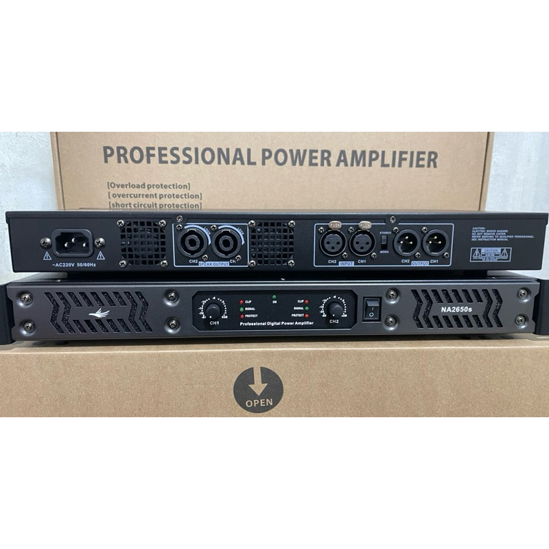 Đẩy 2 kênh NA2650s class D công suất ( 650w + 650w )