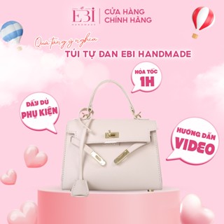  Túi xách nữ EBI HANDMADE tự đan da Pu phong cách Hàn Quốc thanh lịch trẻ trung dễ phối đồ thời trang công sở - ES141 