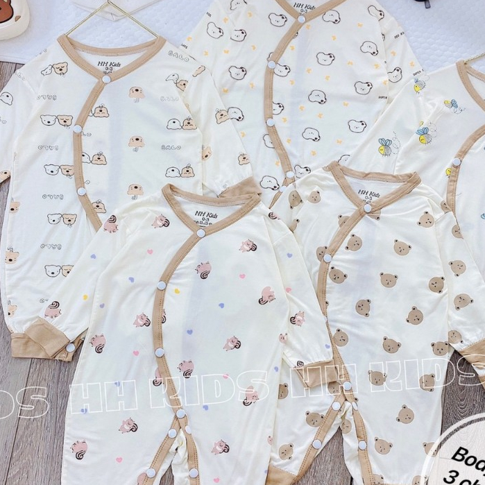 (MS58)Body dài tay peptit phong cách Hàn Quốc cho bé