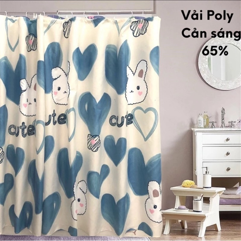 Rèm cửa poly treo phòng IGUN BEDDING che ánh sáng tặng kèm dây treo ( nhận may theo kích thước đặt riêng )