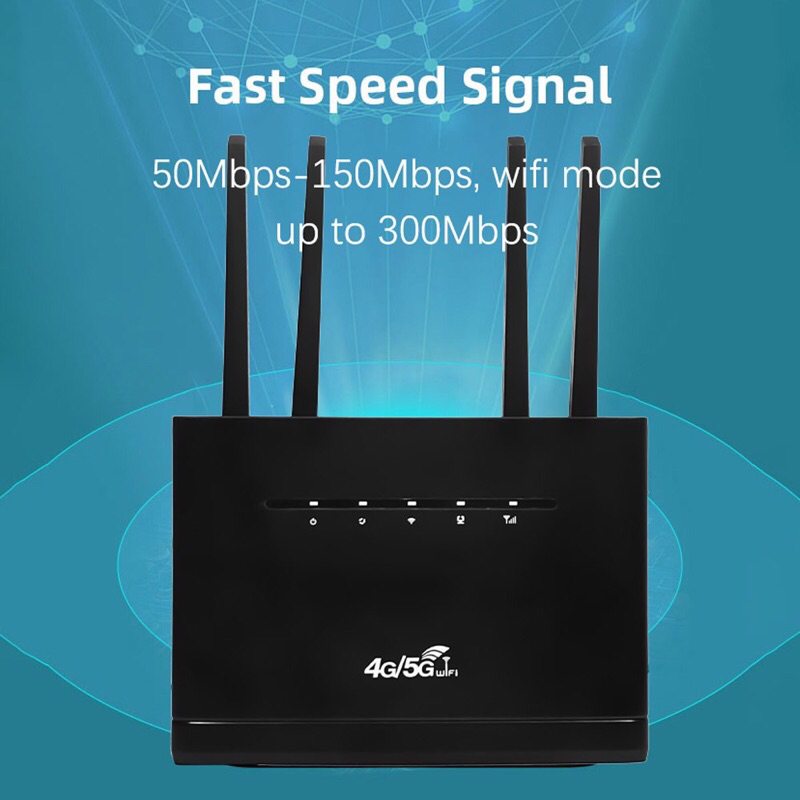 Bộ Phát WIFI lắp sim 4G / 3G LTE - 3 Cổng LAN, 1 WAN, 4 ANTEN . tốc độ 300mbps