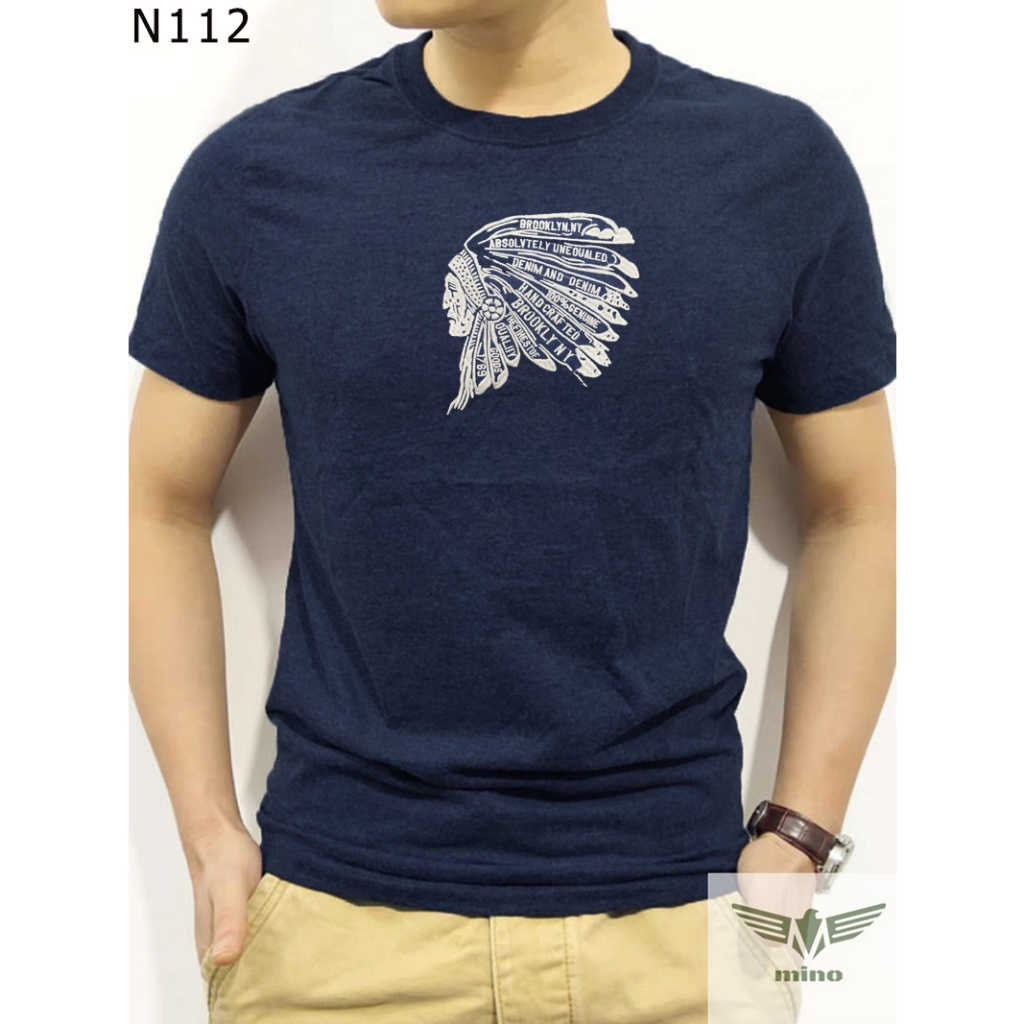 Áo thun nam ngắn tay cotton cổ tròn hiệu Abercrombie
