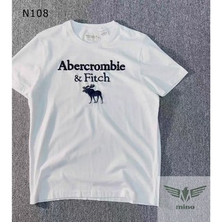 Áo thun nam ngắn tay cotton cổ tròn hiệu Abercrombie