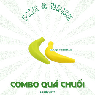 Combo 10 trái chuối banana - đồ chơi lắp ráp xếp hình pab phụ kiện gạch moc rau củ trái cây, quả chuối fruit