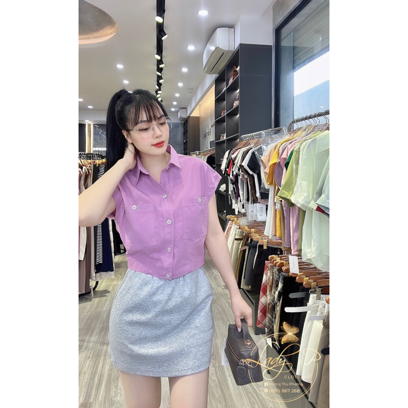 Áo sơ mi tay hến basic -LADY.Clothing