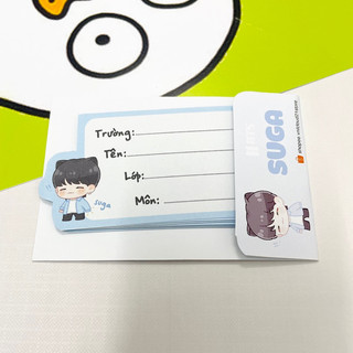 Nhãn vở chibi BTS kpop