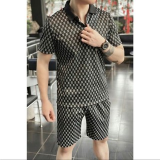 Bộ BB quần áo polo chất vải cotton chéo sang trọng lịch sự