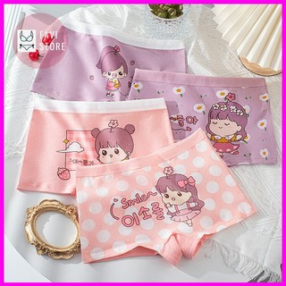 Quần chip đùi bé gái set 4 quần lót bé gái chất cotton loại đẹp