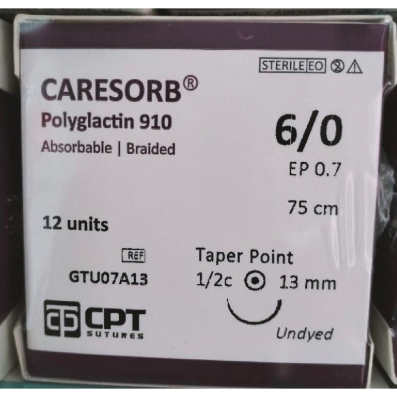 (giá 1 sợi)Chỉ phẫu thuật tự tiêu CARESORB số 6/0