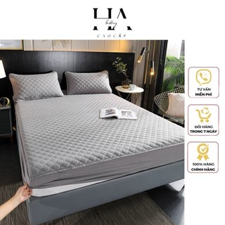 Bộ ga gối phi lụa trần bông HA_bedding, set ga gối 3 món trần bông thoáng mát ,đa dạng màu sắc và kích thước