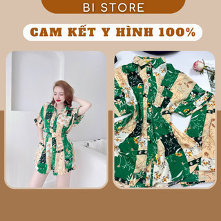 Đồ bộ lụa mango, áo sơ mi Bistore , bigsize đến 50- 65kg