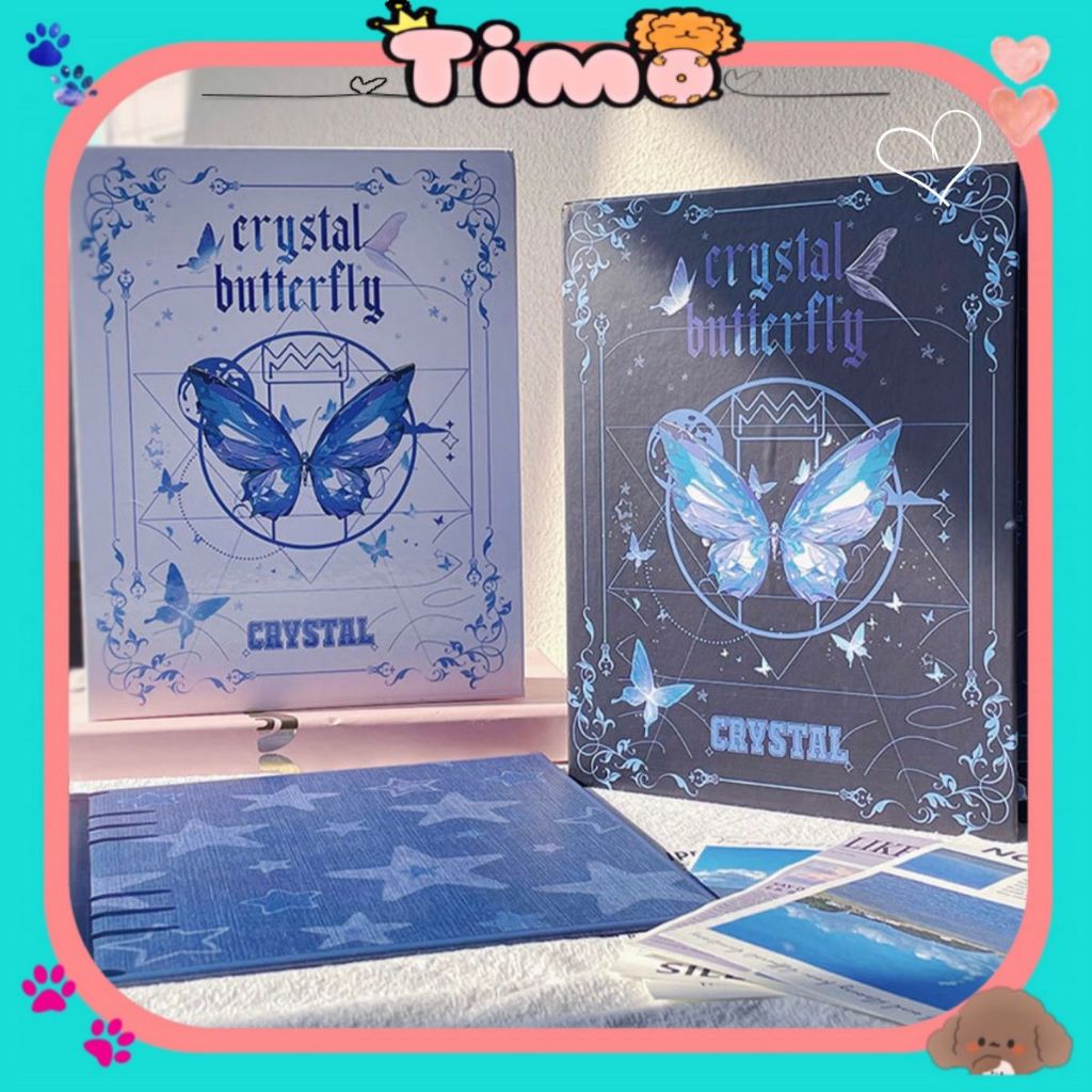 Sổ Đựng Card Binder A5 Rỗng 6 Còng Album Butterfly Ảnh Bo Góc Thần Tượng Kpop Timo VPBL26